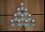 Set of 10 solid wood 4-1/2" bowling pins