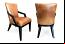 Pictured in Coffee Maple Finish with Cartier, Chestnut Leather