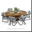 Matte Walnut Dining Table with Chairs