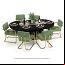 Matte Black Dining Table with Chairs