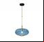 Brass Bar with Blue Glass Shade